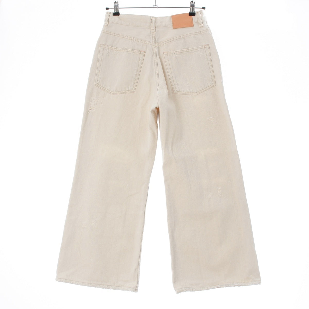 Acne studios Split White denim cotton damage Pants Bottoms A00390 white EUR 26 30
