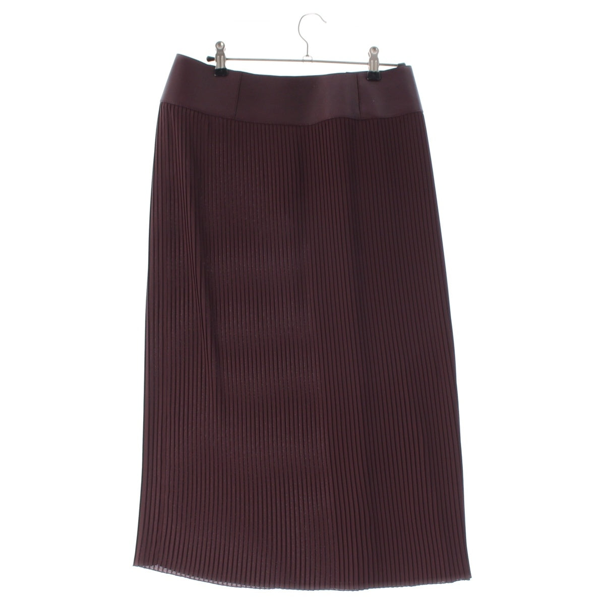 HERMES Medor Lamb leather sheep leather Pleated skirt Bottoms Brown 38