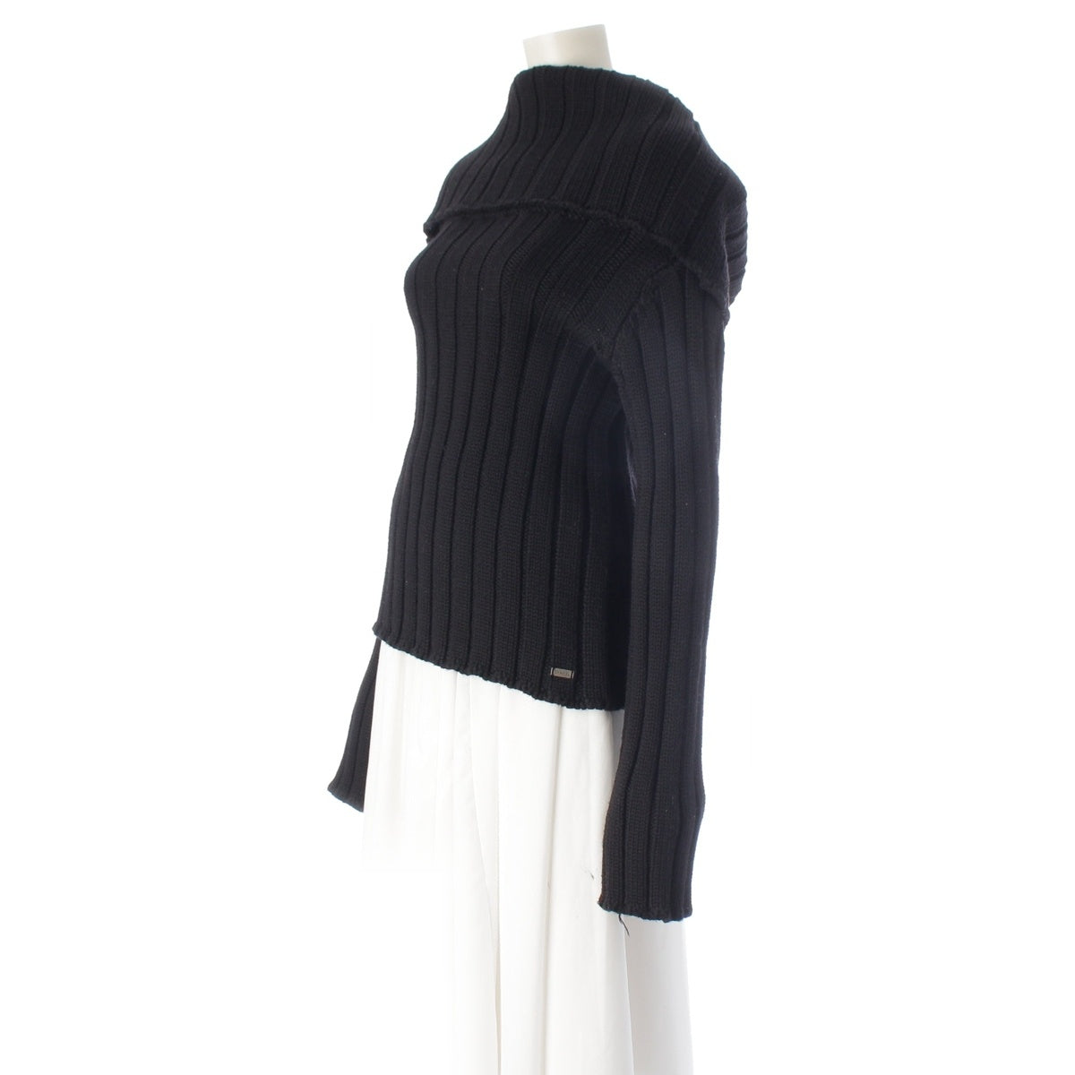 CHANEL 99A Off-shoulder long-sleeved shirt knit tops P14173V00672 black 42