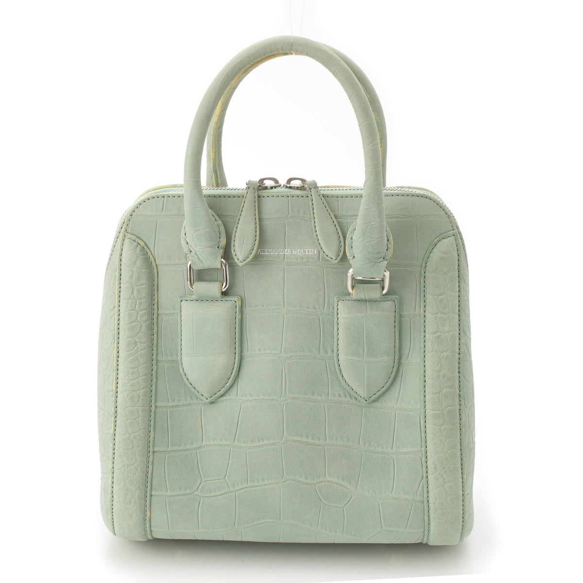 Alexander McQueen Heroine Small Nubuck crocodile embossed 2WAY Shoulder Handbag Green system