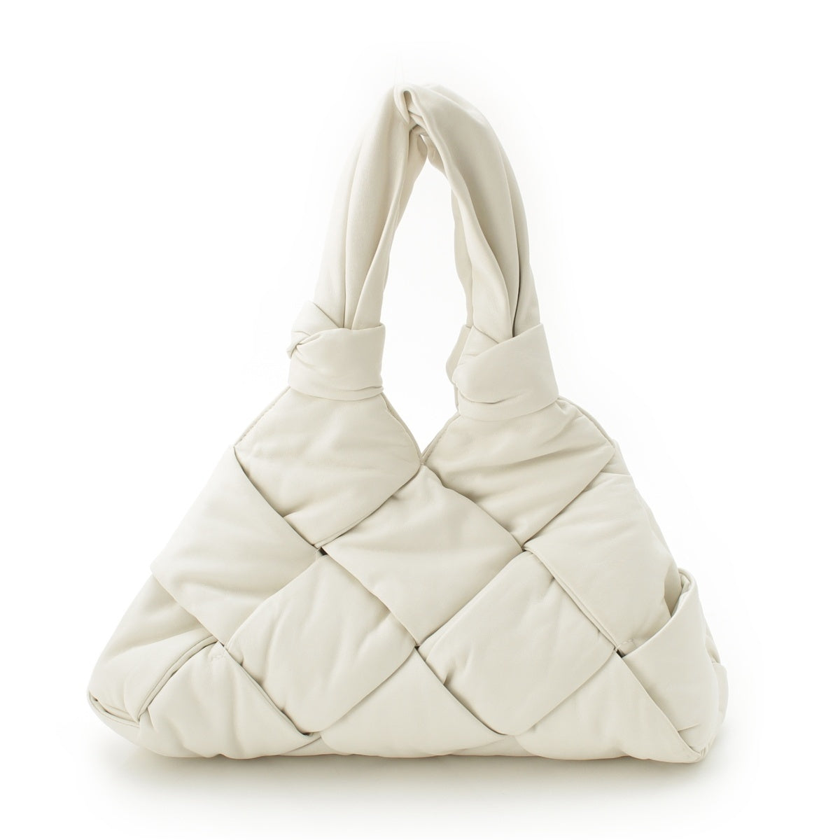 BOTTEGAVENETA Padded Rock Handbag Tote Bag 680163 white