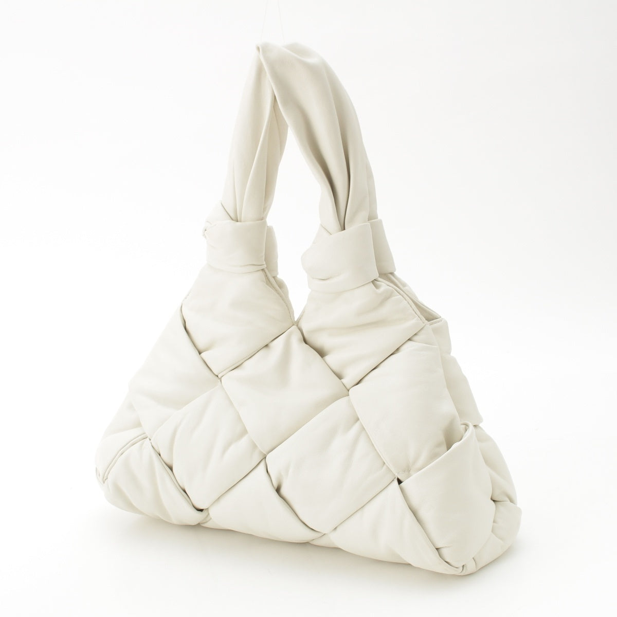 BOTTEGAVENETA Padded Rock Handbag Tote Bag 680163 white