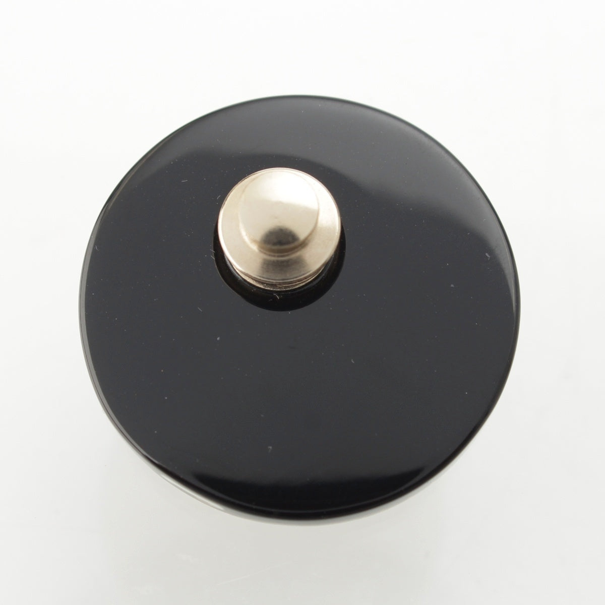 CHANEL 06A Resin Round COCO Mark Chain Pin Badge Accessories black