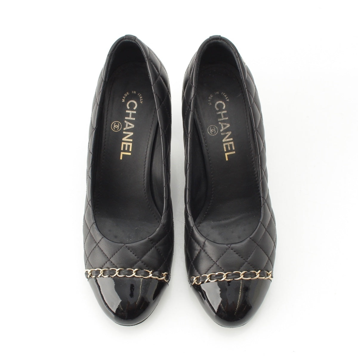 CHANEL Matrasse leather COCO Mark pumps Heel G32680 black 38C