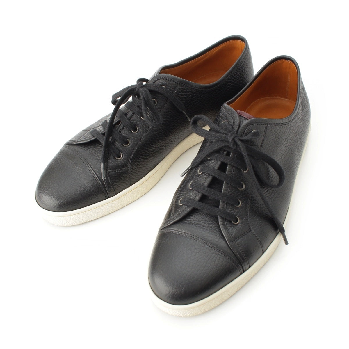John Lobb LEVAH leather Low cut sneakers shoes black 8E