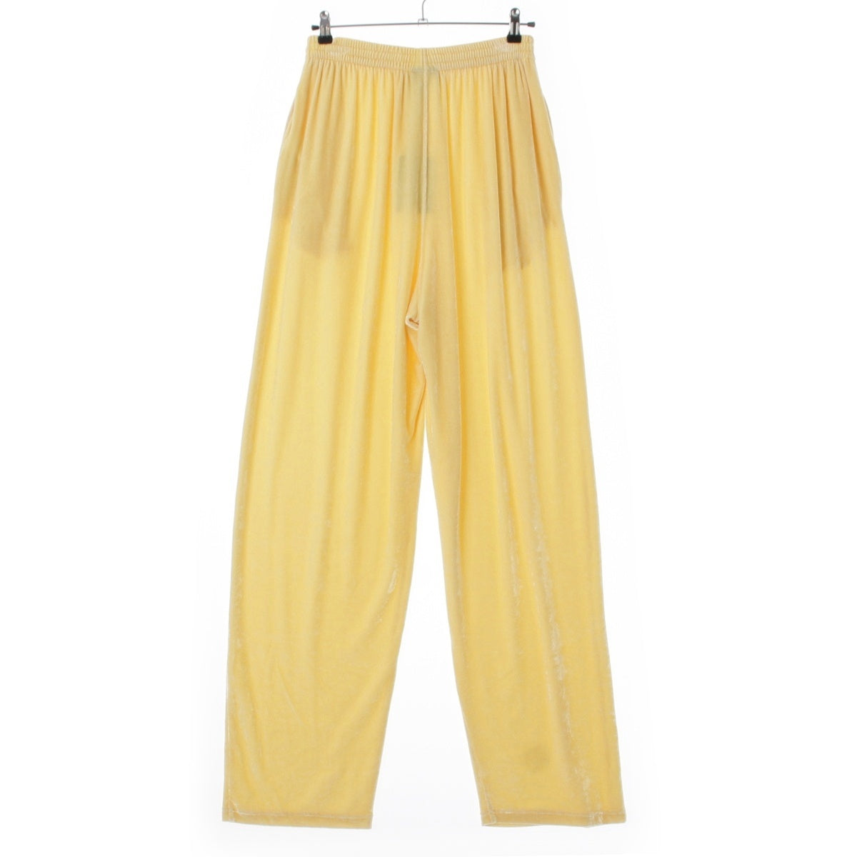 BALENCIAGA Rayon Velvet Easy Wide Track Pants 751017 Yellow XXS