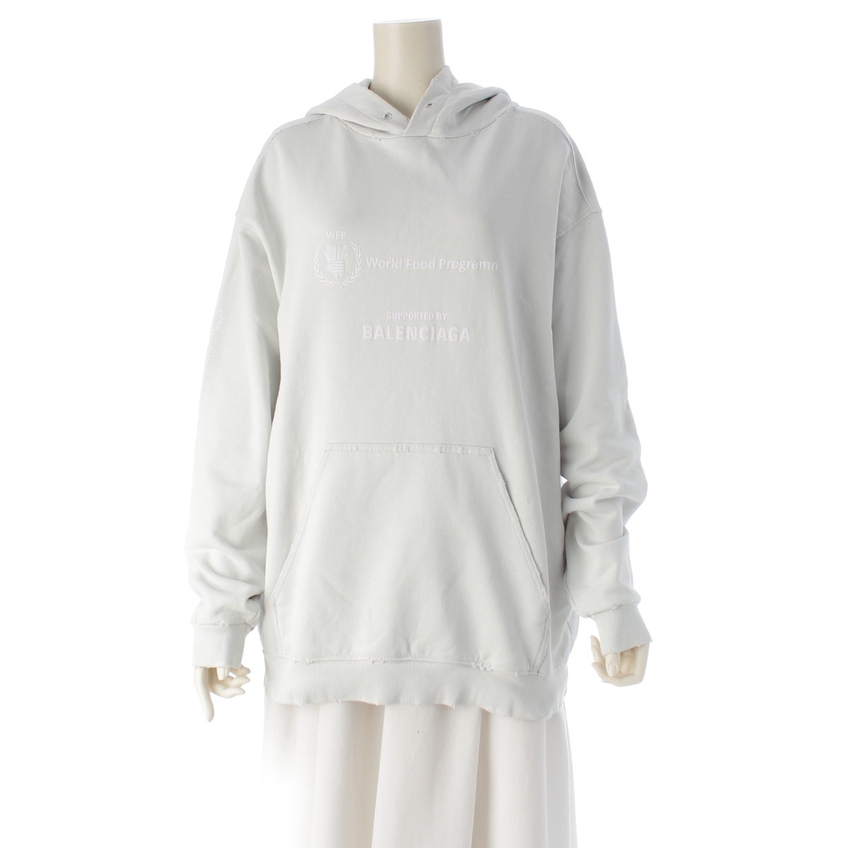 BALENCIAGA cotton Pullover hoodie sweat 600583 White system XS