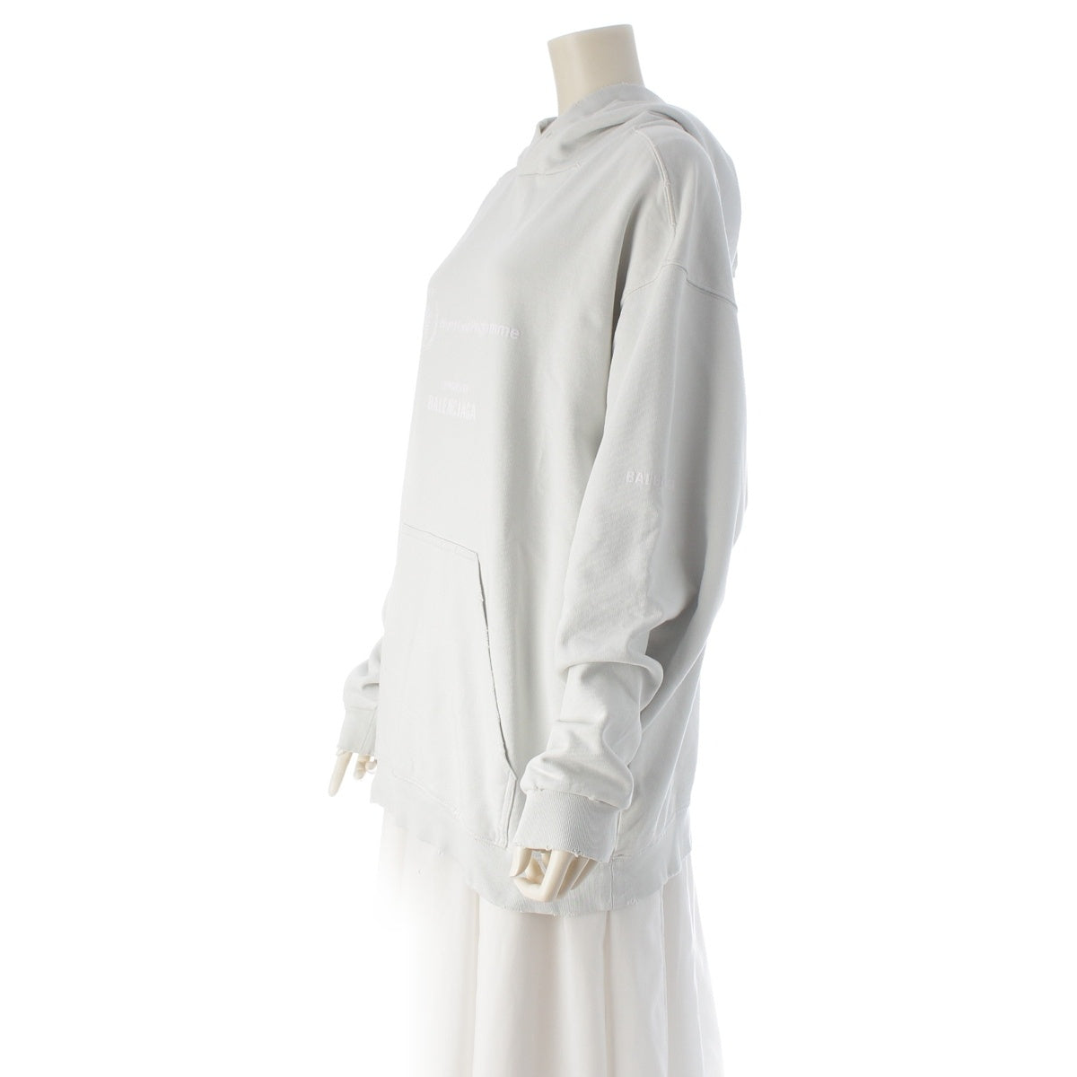 BALENCIAGA cotton Pullover hoodie sweat 600583 White system XS
