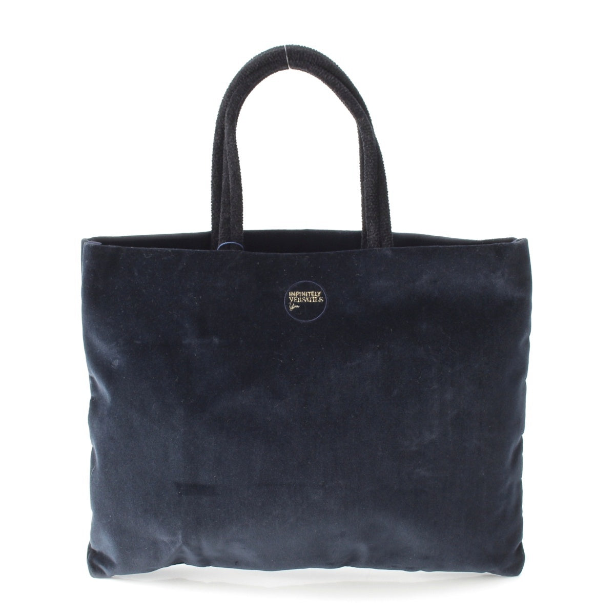 FEILER IVY I'M NAVY Velor Saya Makino Collaboration Tote Bag Navy