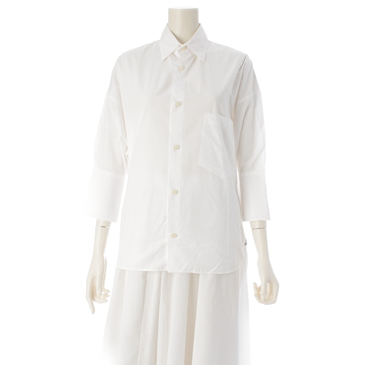 MADISON BLUE cotton Puff sleeve Long sleeve shirt blouse MB241-5009 white M