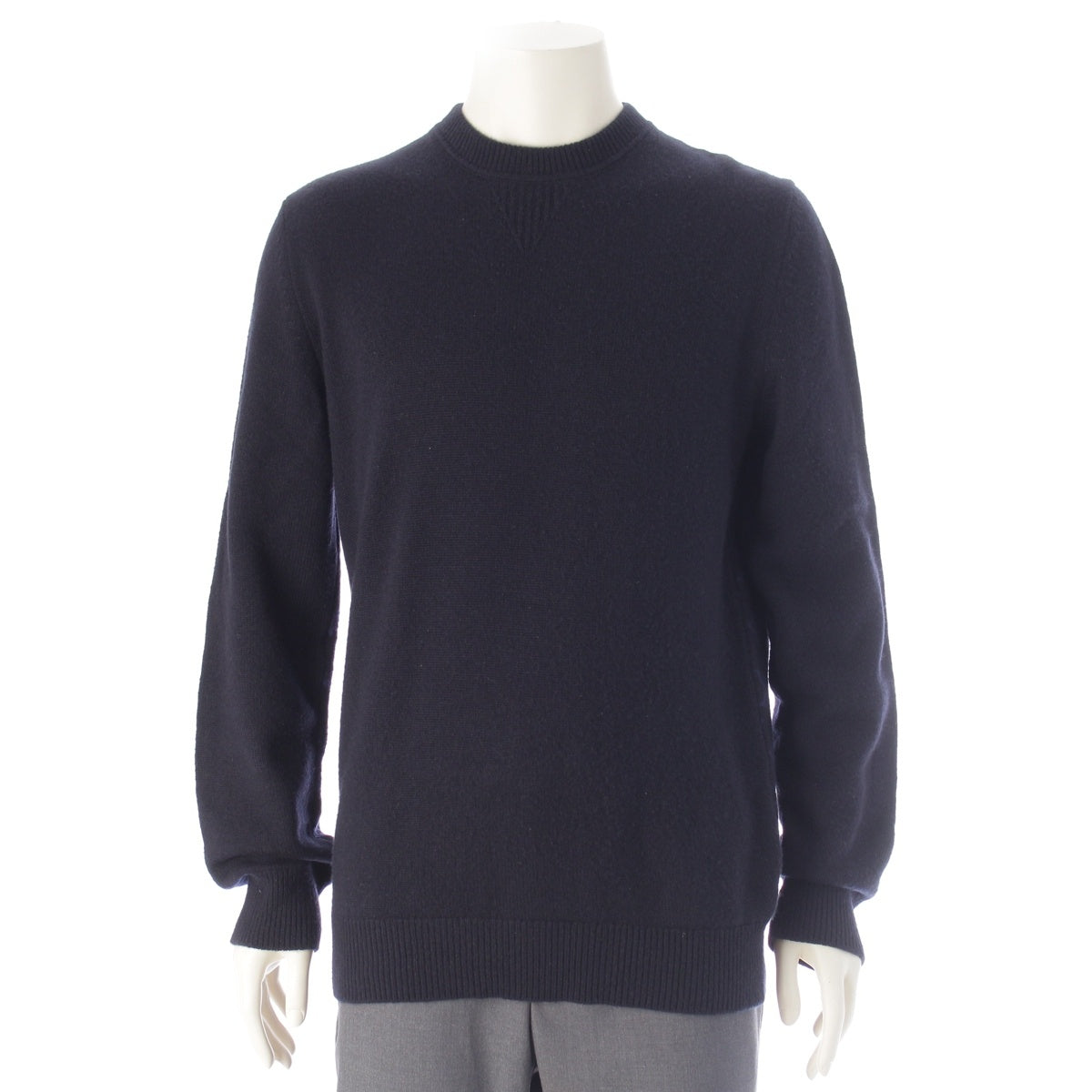 LOUIS VUITTON cashmere Monogram Half & Half Knit sweater RM191Q Navy blue M