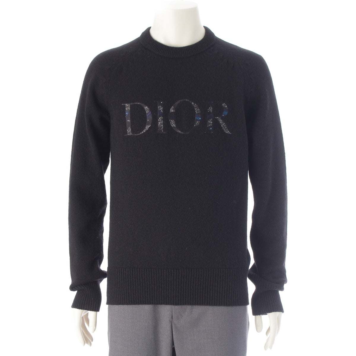 Dior peter doig wool logo sweater Knit Top 143M657AT296 black M