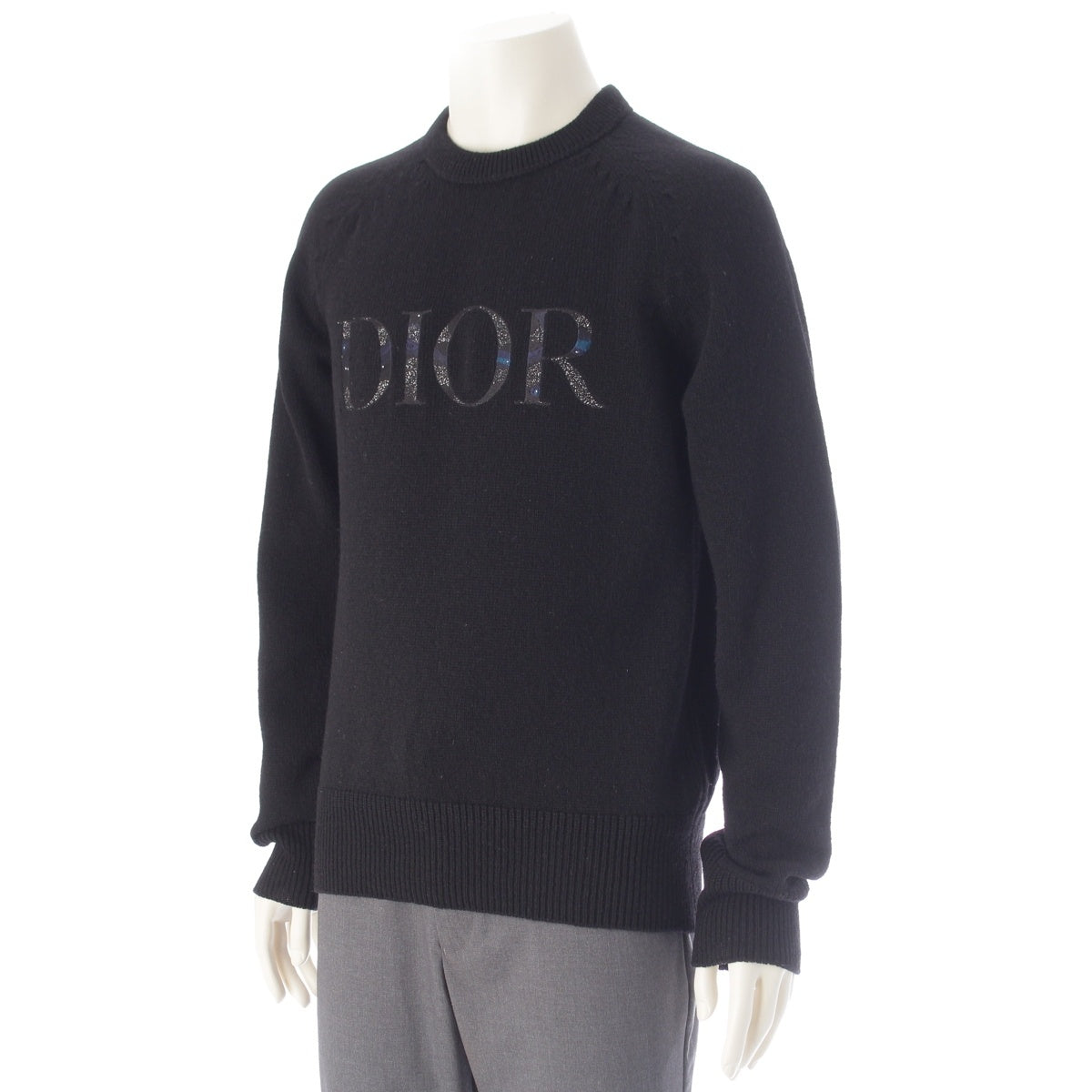 Dior peter doig wool logo sweater Knit Top 143M657AT296 black M