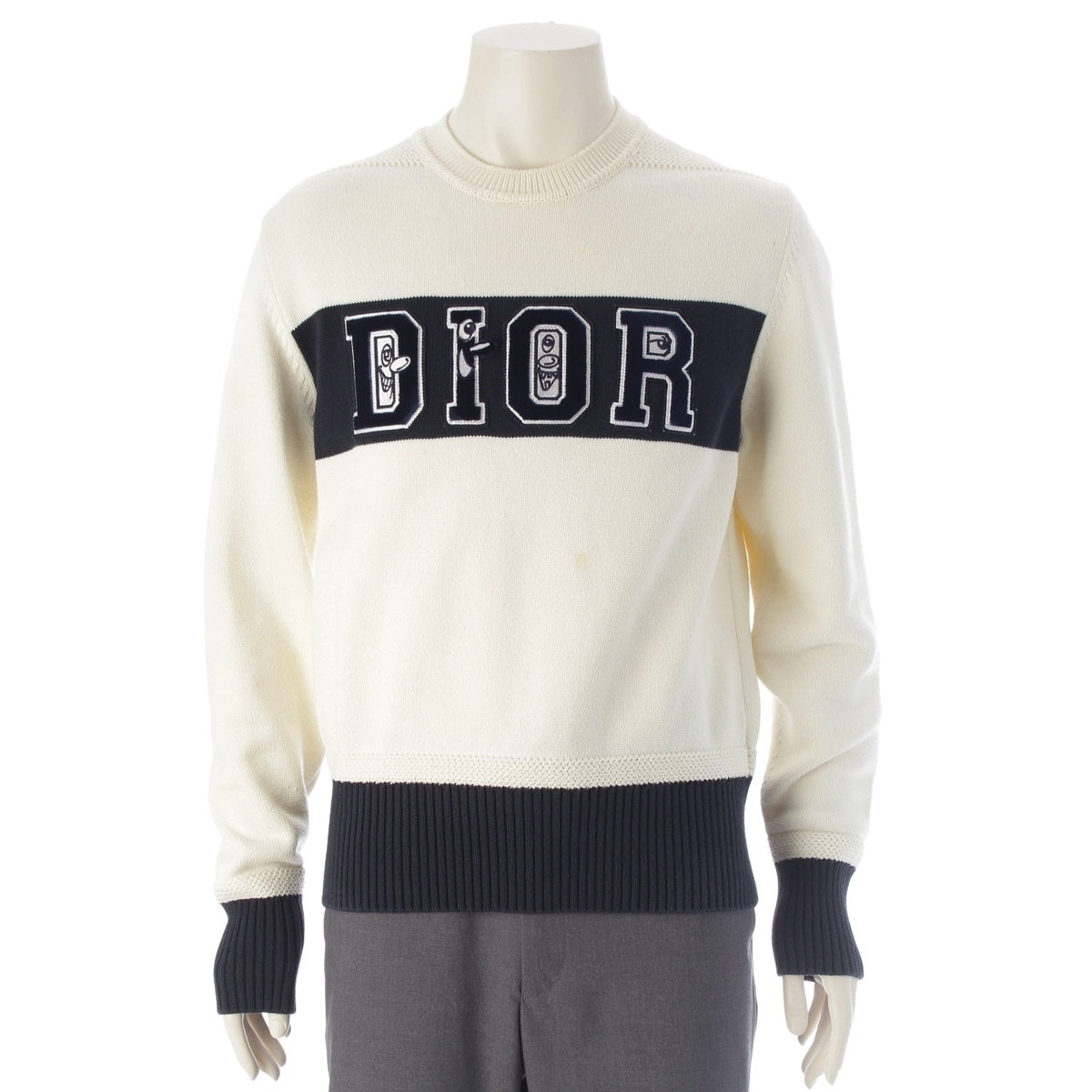 Dior Kenny Scharf collaboration knit 193M639AT360 White navy M