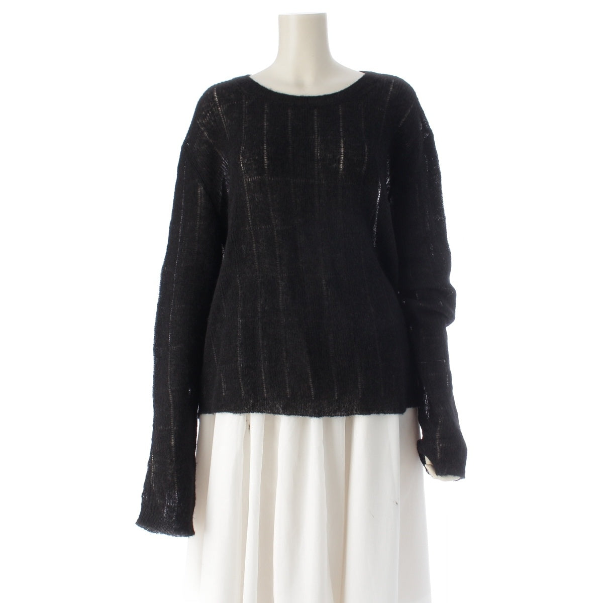 SAINT LAURENT alpaca Knit Top sweater 734498 black M