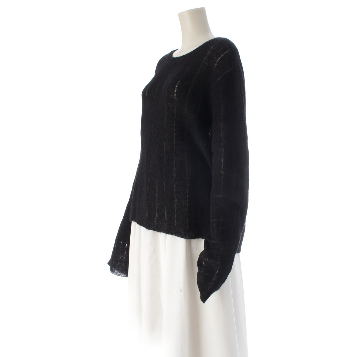 SAINT LAURENT alpaca Knit Top sweater 734498 black M