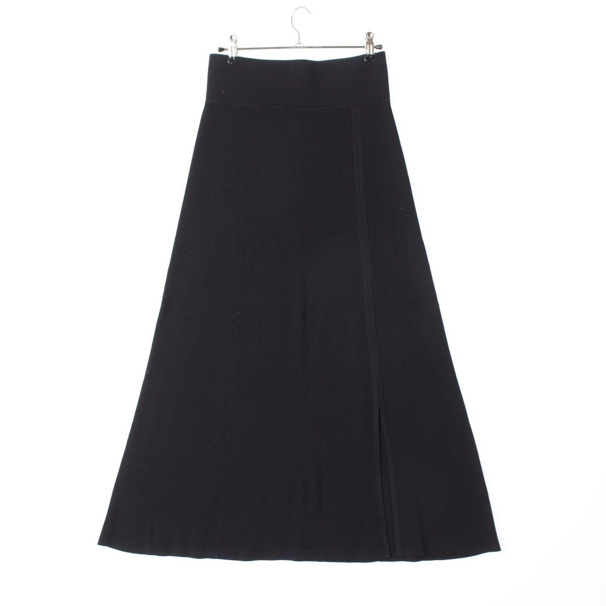 MARIA MCMANUS Rib-knit long dress skirt Bottoms black