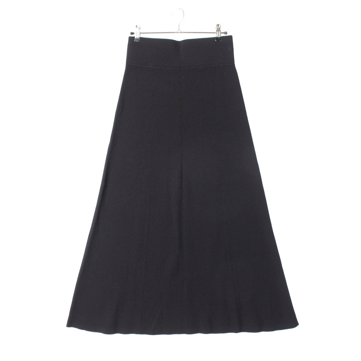 MARIA MCMANUS Rib-knit long dress skirt Bottoms black