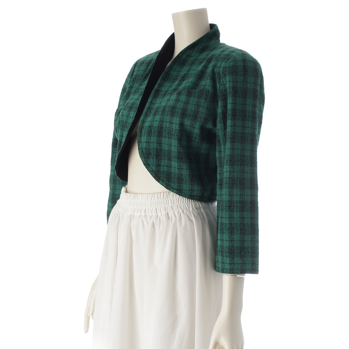 Dior Miss wool Vintage Tweed tailored jacket green M
