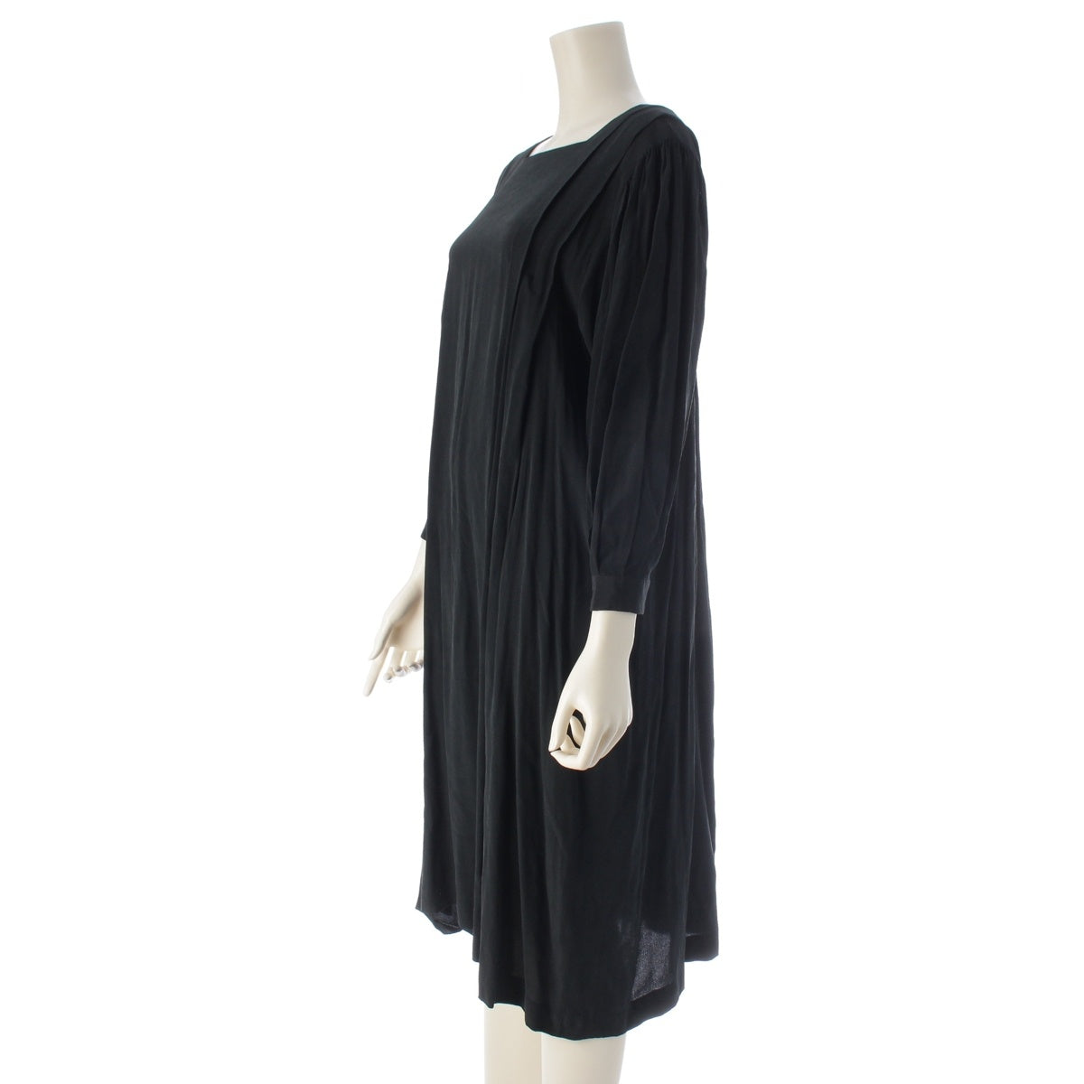 COMME des GARCONS Square neck, pleated design one piece black