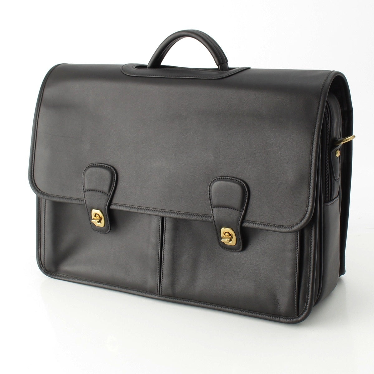 COACH Old leather Diplomat 2way Briefcase Shoulder bag 0532 black