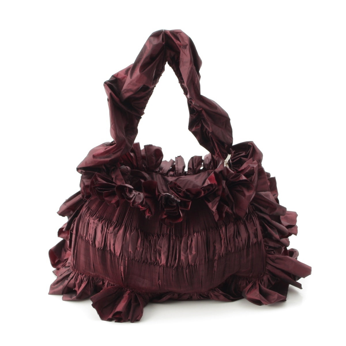 RENATA BRENHA CAXIXI Frill Handbag Wine red, brown tones