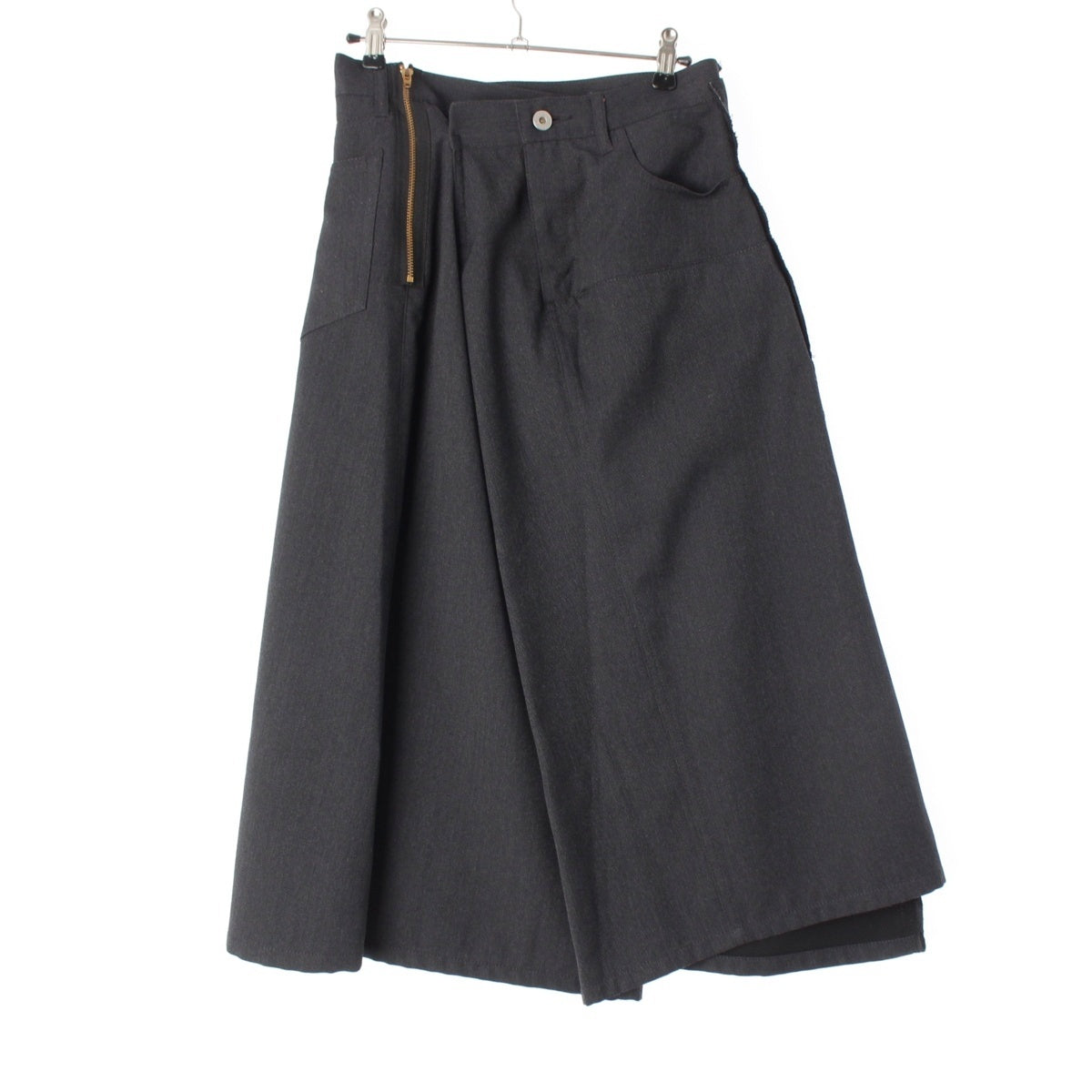 COMME des GARCONS JUNYA WATANABE MAN wool Zip design skirt JR-S018 Charcoal gray XS