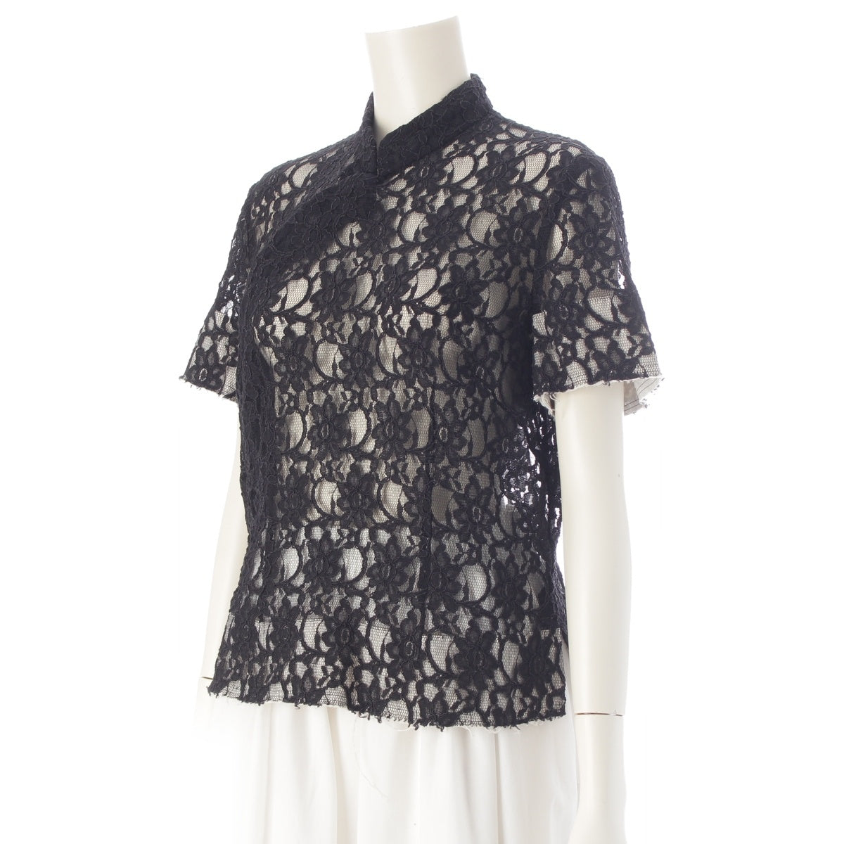 COMME des GARCONS COMME des GARCONS Comcom Nylon race tops Short sleeve floral pattern RE-B206 black S