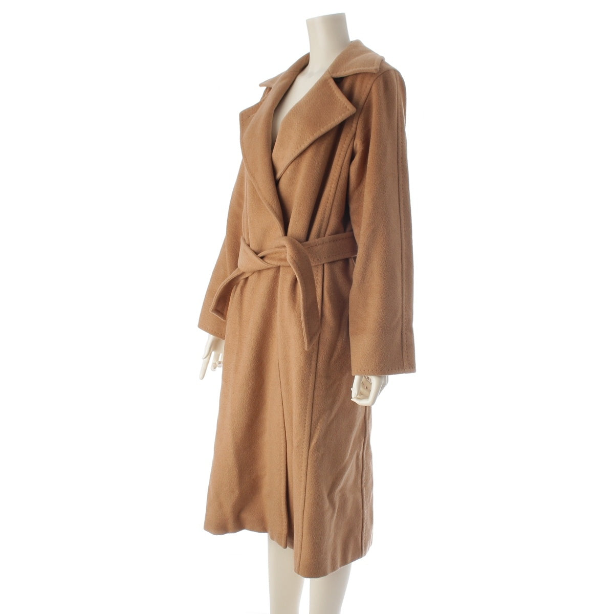 MAX MARA Manuela Camel Belted Gown Coat outer 101613730 Brown 38
