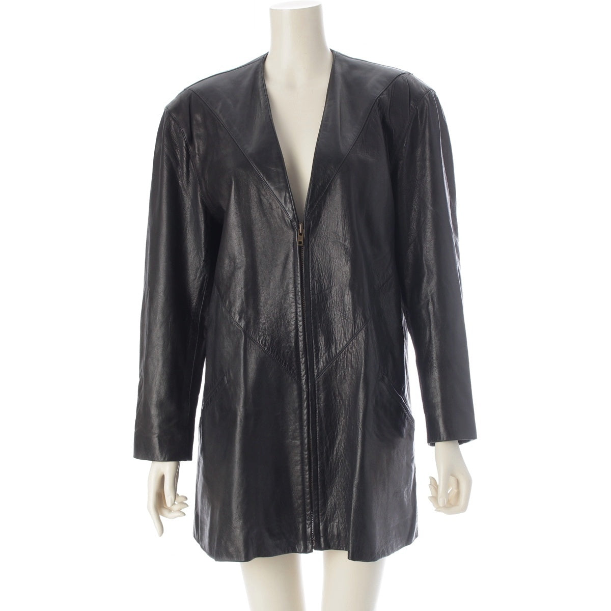 ISSEY MIYAKE Lamb leather Brush tag Jacket outer JY33046 black 9