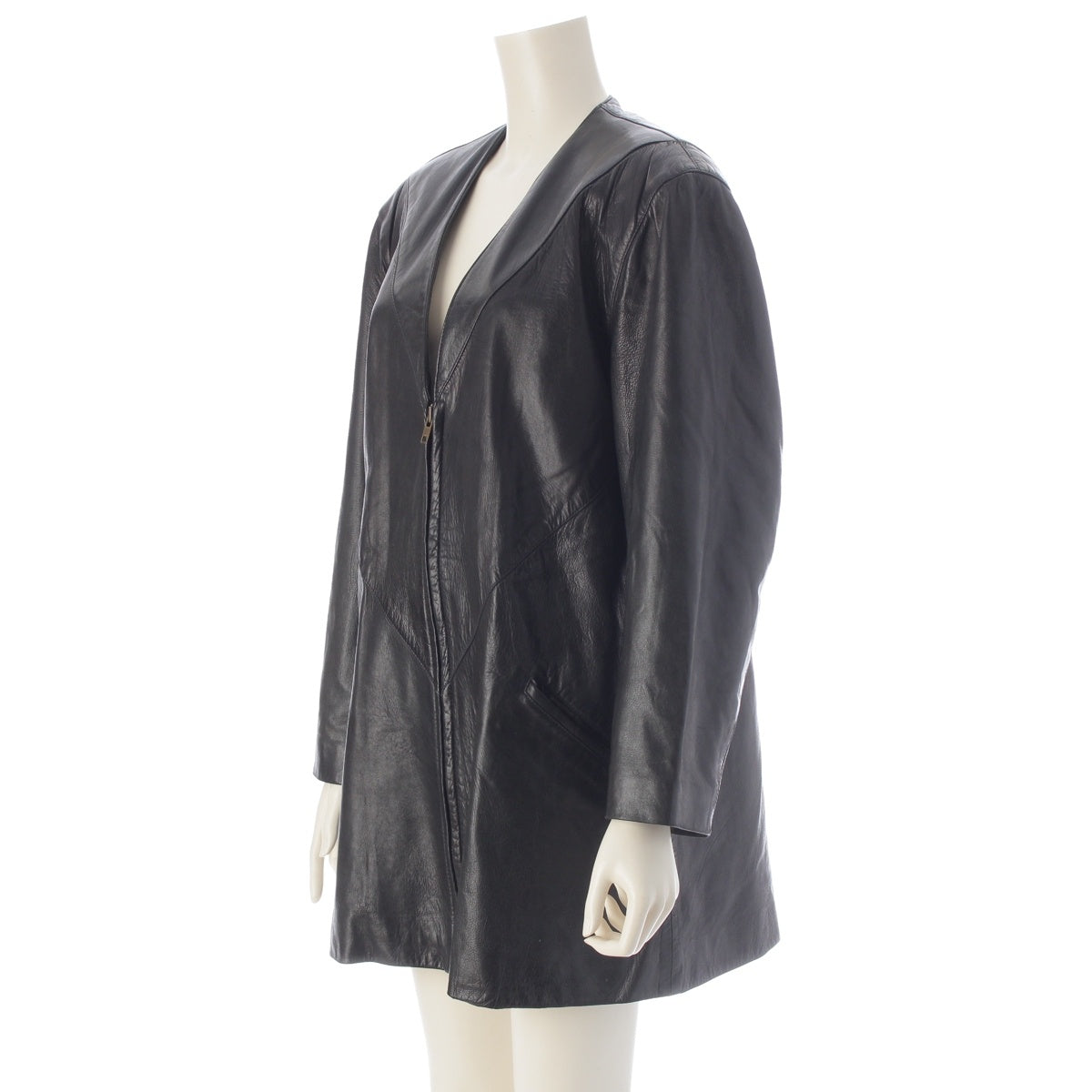 ISSEY MIYAKE Lamb leather Brush tag Jacket outer JY33046 black 9