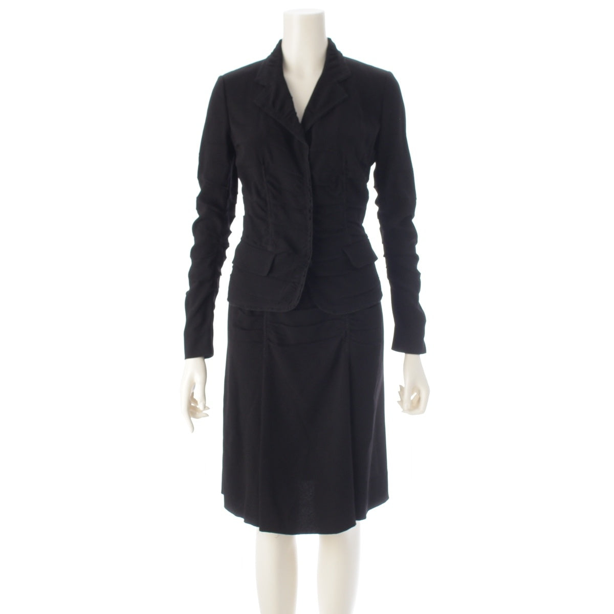 PRADA Gathered design stretch set-up 3 piece black 38