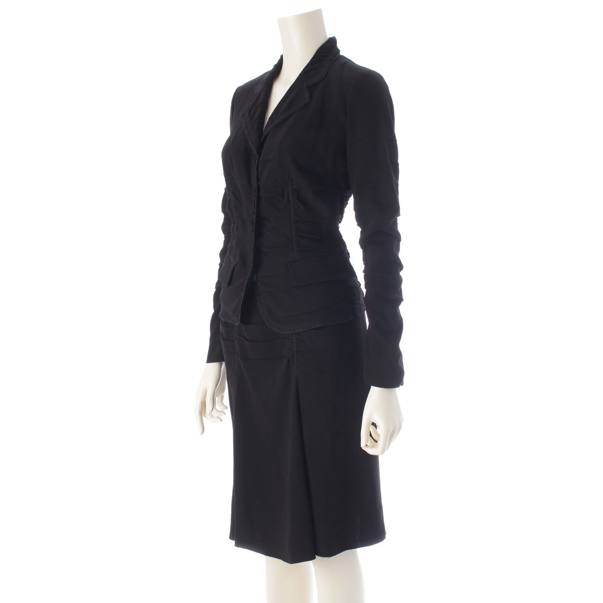 PRADA Gathered design stretch set-up 3 piece black 38