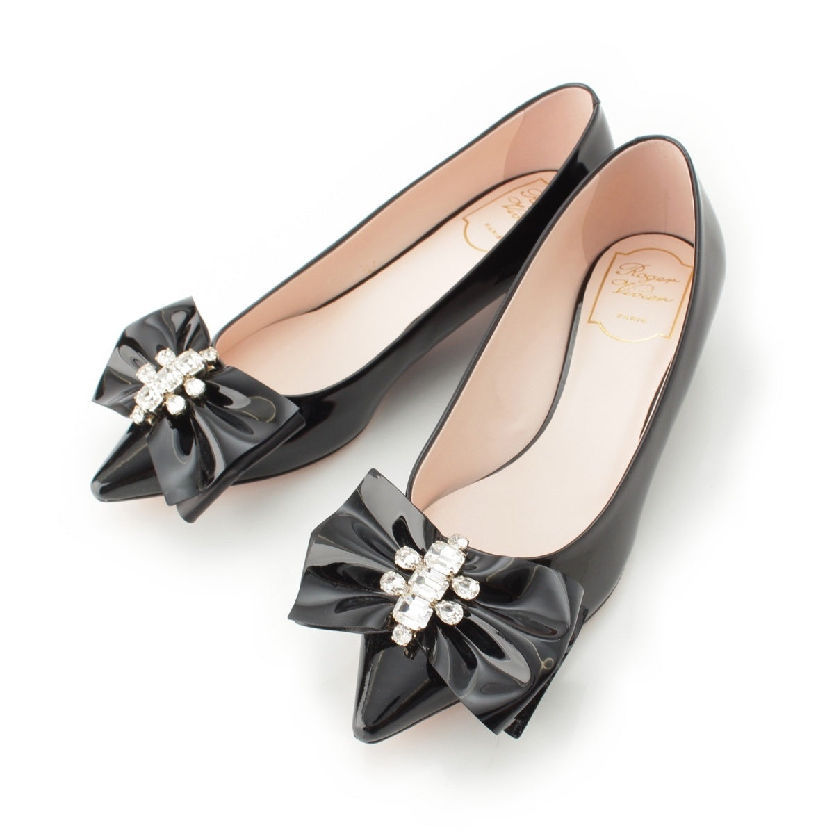 Roger Vivier Jewels patent ribbon pumps RVW52923520D1P black 37