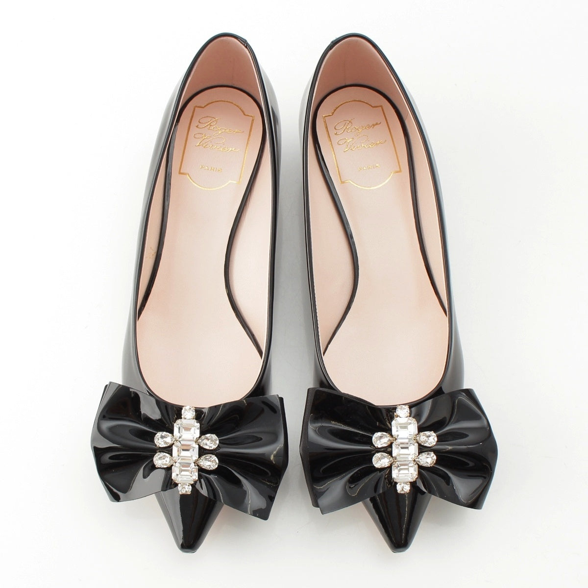 Roger Vivier Jewels patent ribbon pumps RVW52923520D1P black 37