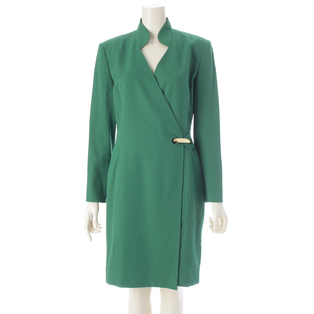Dior Mademoiselle wool vintage coat outer green L
