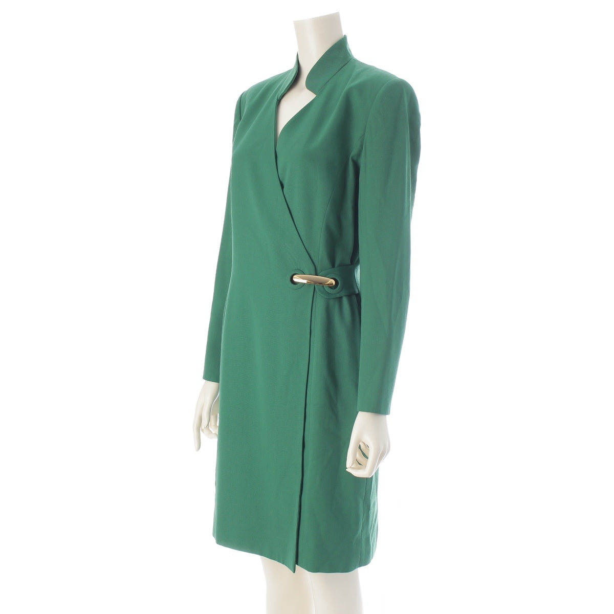 Dior Mademoiselle wool vintage coat outer green L