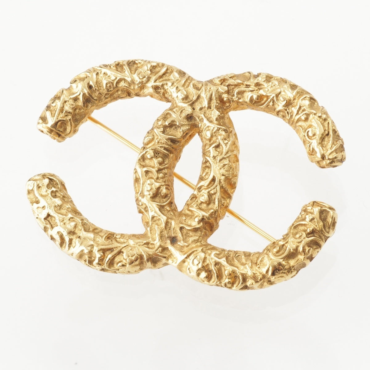 CHANEL Lava COCO Mark Brooch Accessories gold