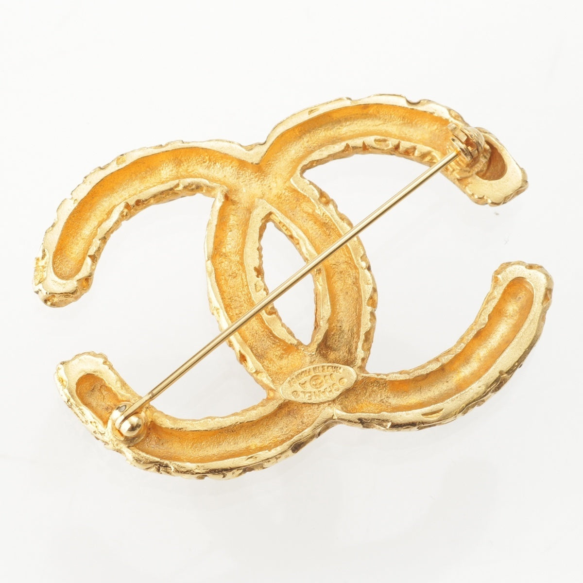 CHANEL Lava COCO Mark Brooch Accessories gold