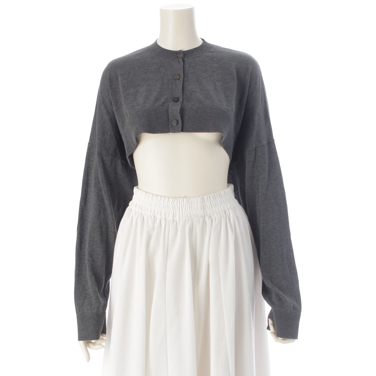 ENFOLD SHORTEST CARDIGAN bolero knit cardigan 300IS270-2491 gray 38