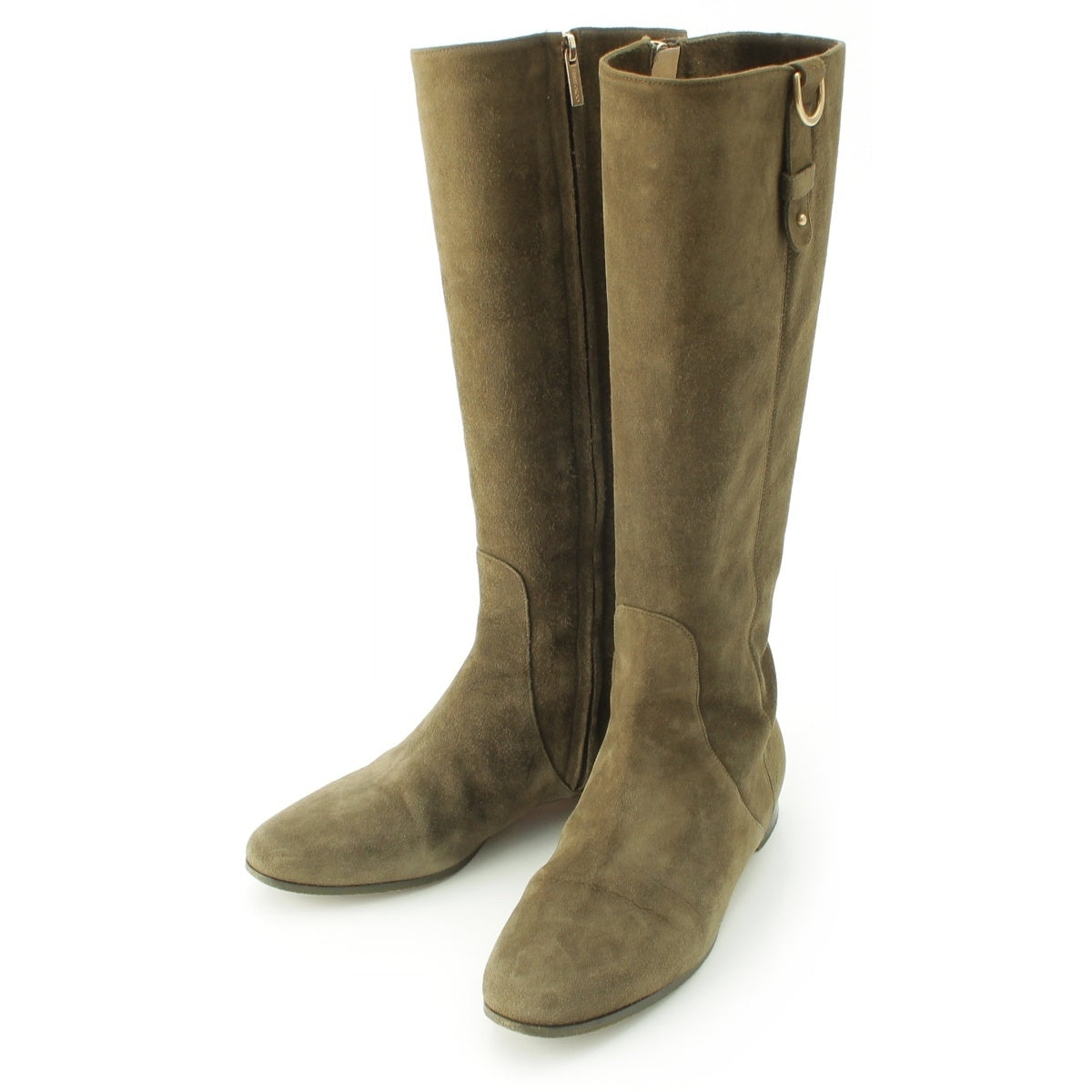 JIMMY CHOO suede long boots khaki 36.5