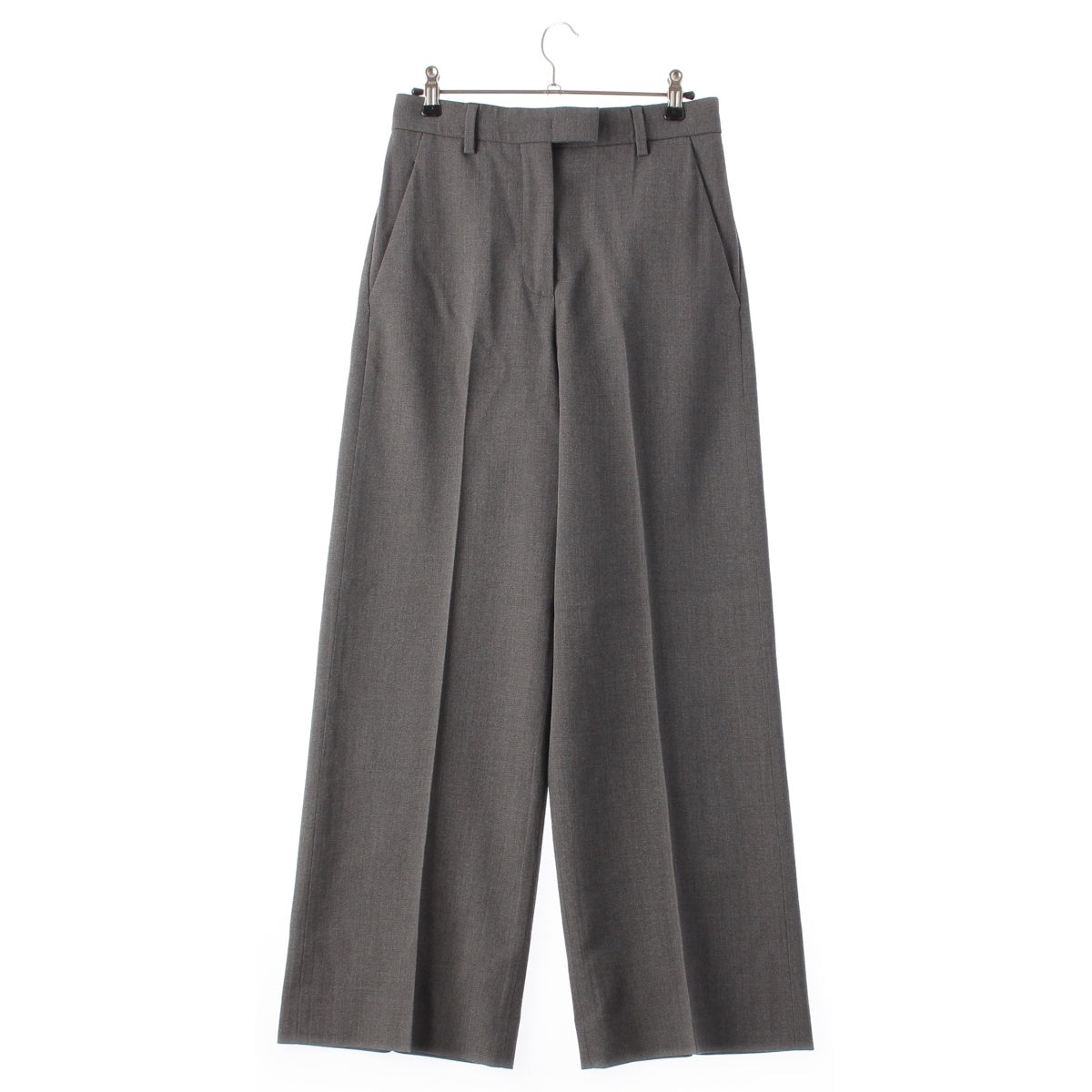 VALENTINO Virgin wool High-waisted straight-leg slacks Pants 5B3RB5D07CU gray 36