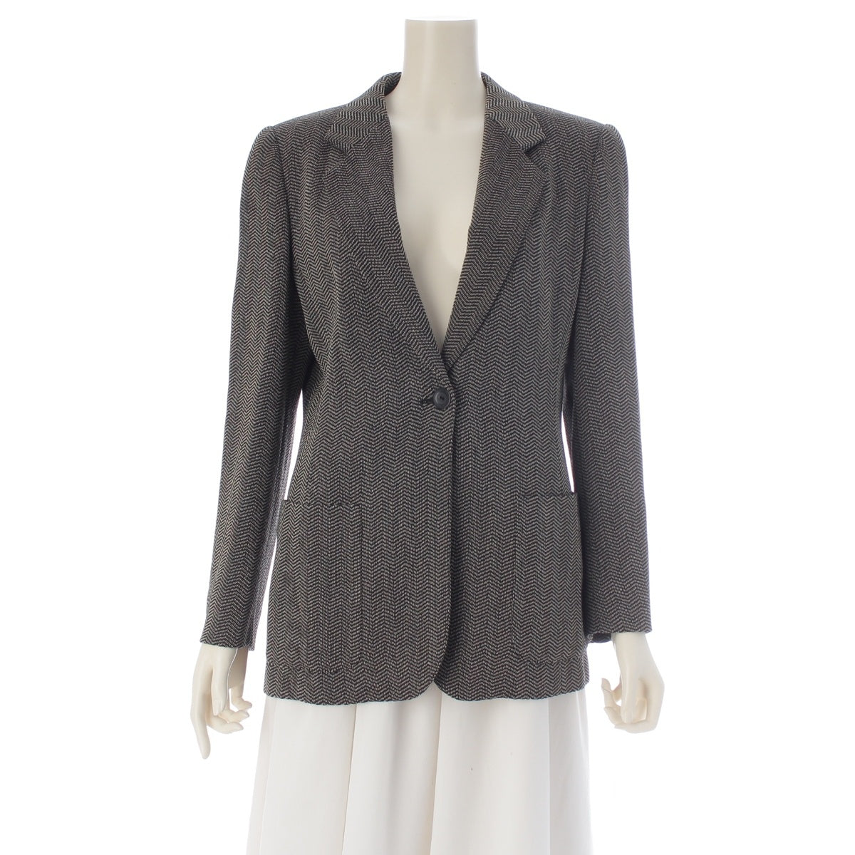 MAX MARA Virgin wool single button tailored jacket black 42