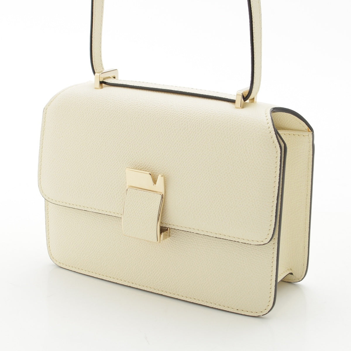 Valextra NOLO Small Calf leather Shoulder Bag WBNL0065028LOC99 Pergamena White