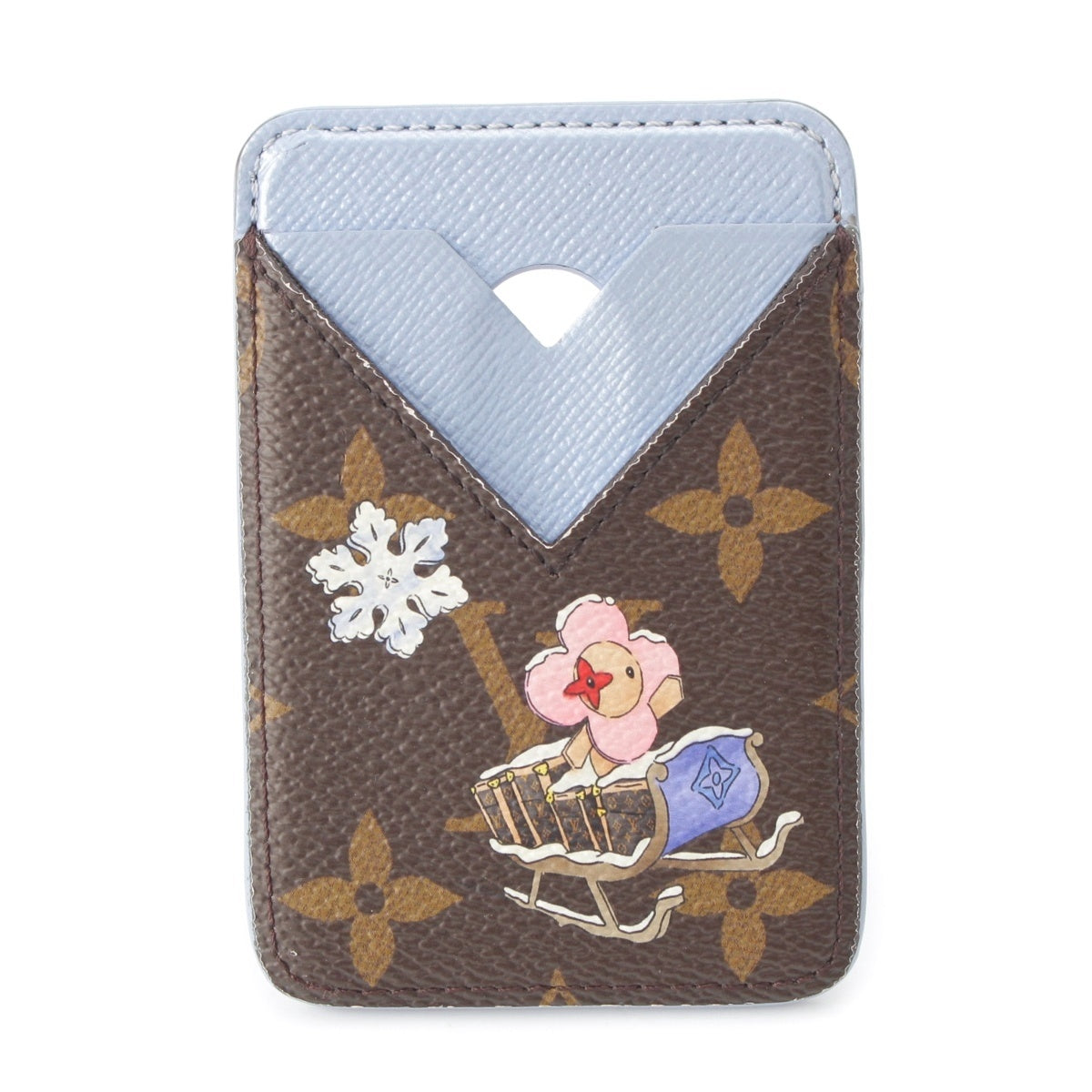 LOUIS VUITTON Porto Carte Magnet Monogram LV Card Case M26475 Brown x purple