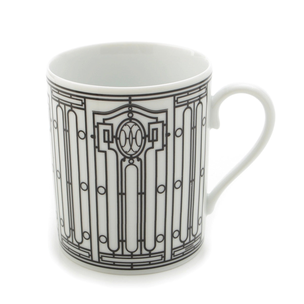 HERMES H Deco Ash Mug H Deco Ash white