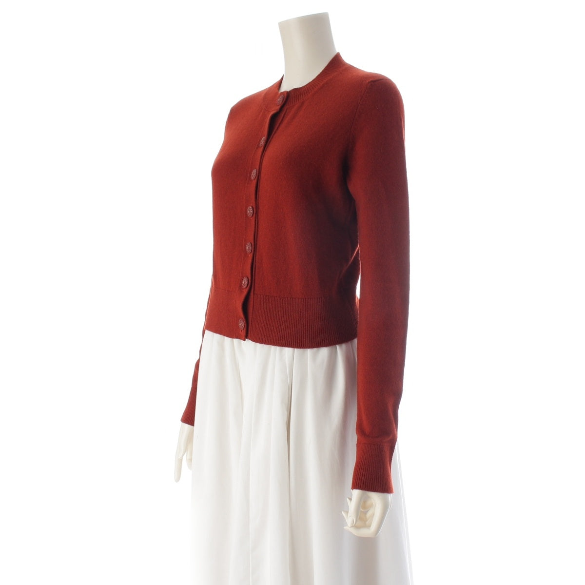 CHANEL cashmere COCO Button long sleeve cardigan P60092 Red 34