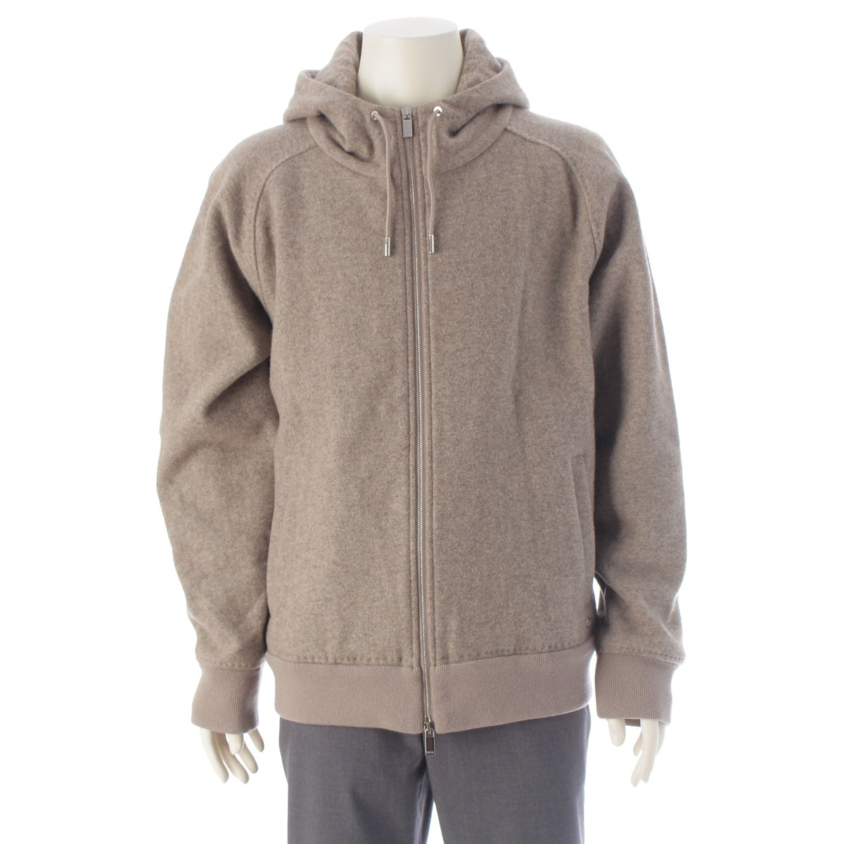 Dior Cashmere Wool Oblique zip-up Parker 113J400A0681 gray XL