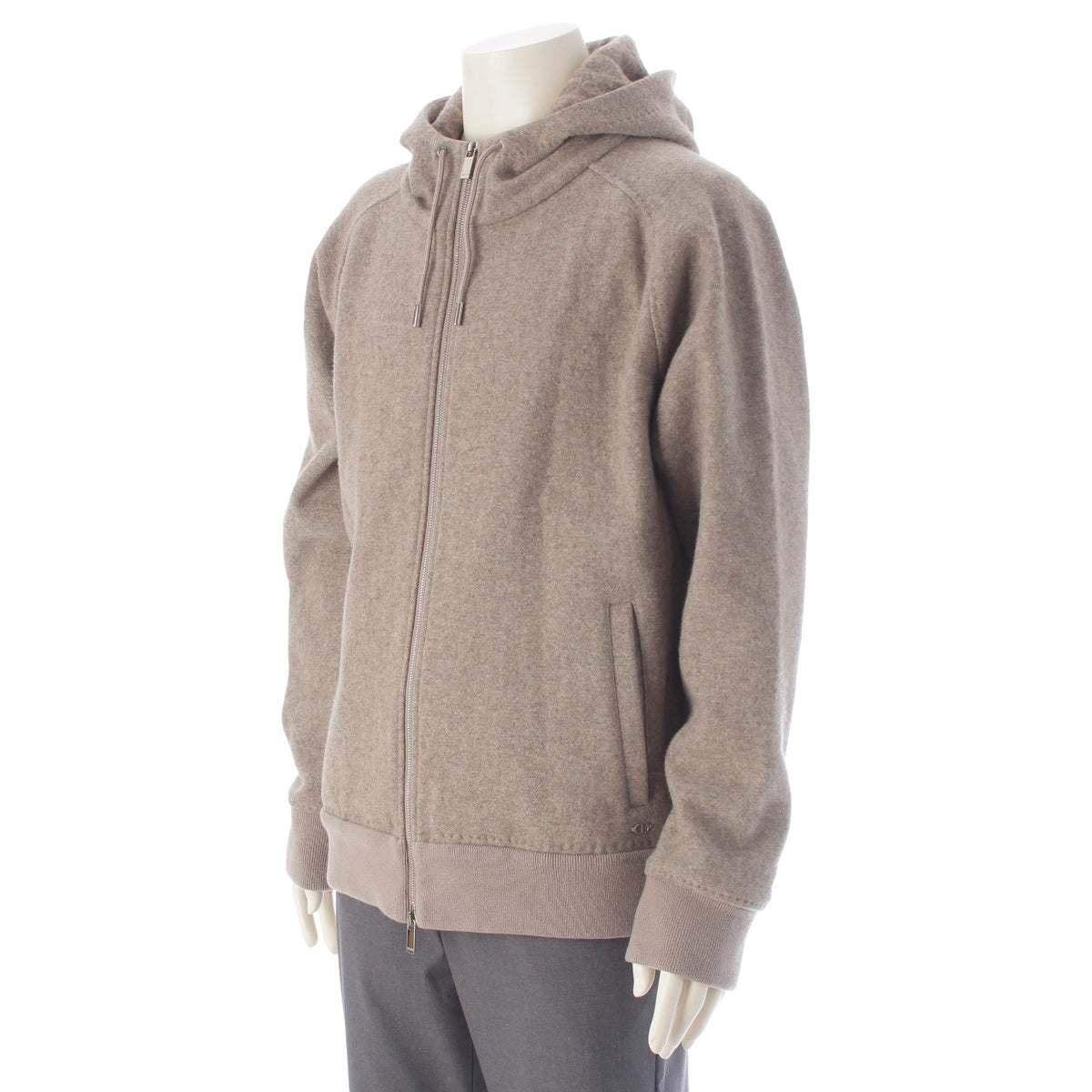 Dior Cashmere Wool Oblique zip-up Parker 113J400A0681 gray XL