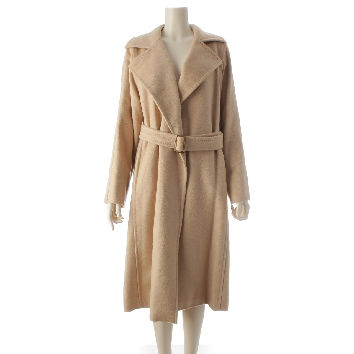 MAX MARA Manuela Camel hair long with belt coat outer beige 36